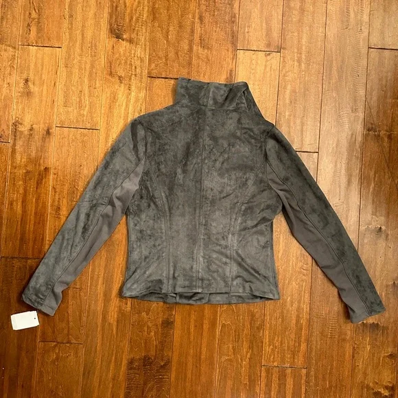 Blank NYC Faux Suede Gray Moto Jacket Sz Medium - Picture 4 of 14